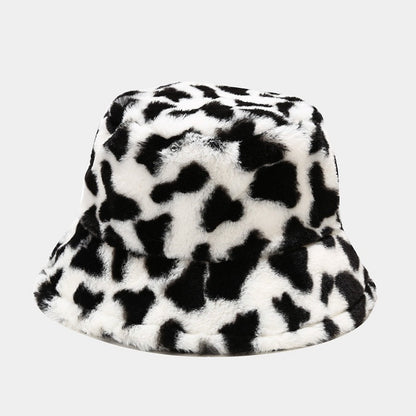 Colorful Cow Pattern Winter Bucket Hat