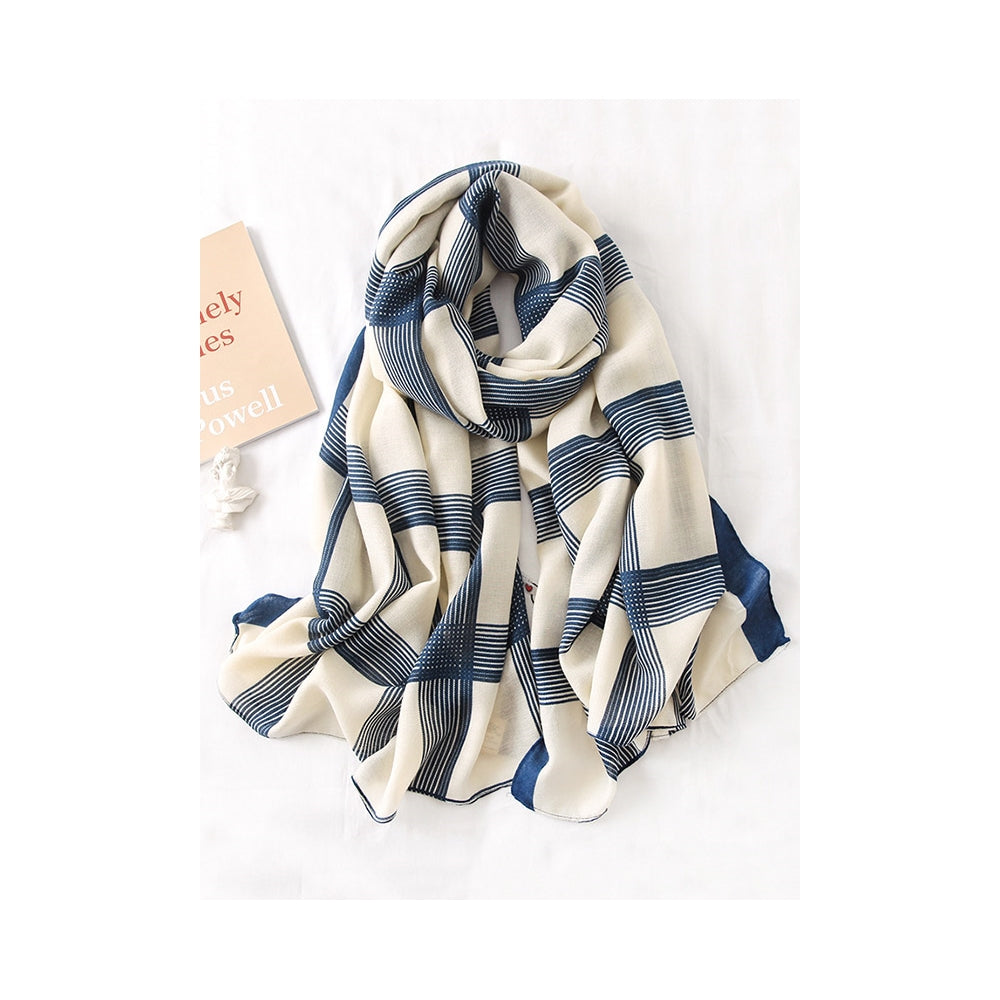 Plaid Stylish Sun-Proof Silk Scarf