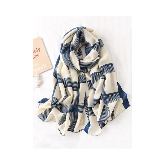 Plaid Stylish Sun-Proof Silk Scarf