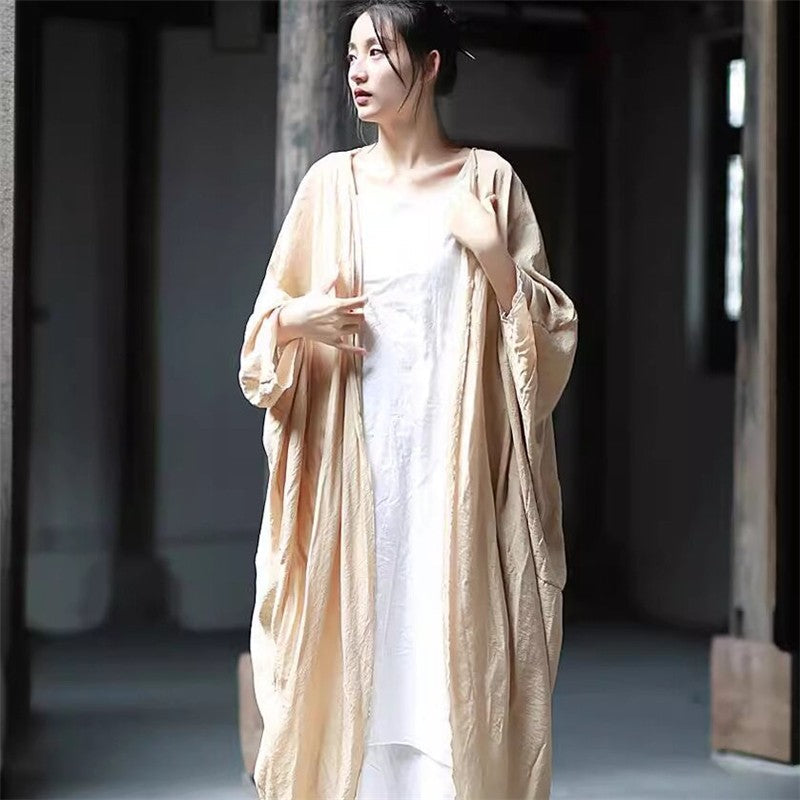 Loose-Fit Solid Color Sun Protection Cardigan