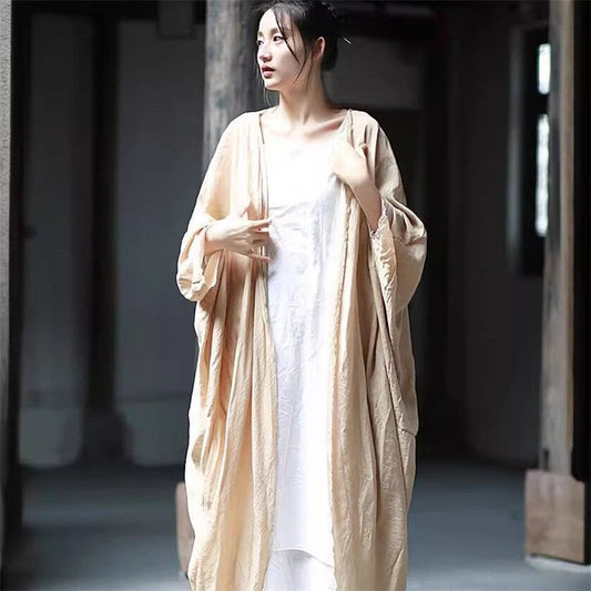 Loose-Fit Solid Color Sun Protection Cardigan