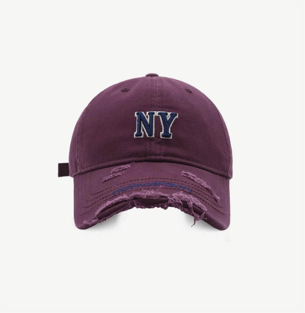 Ripped Letter Embroidered Baseball Caps