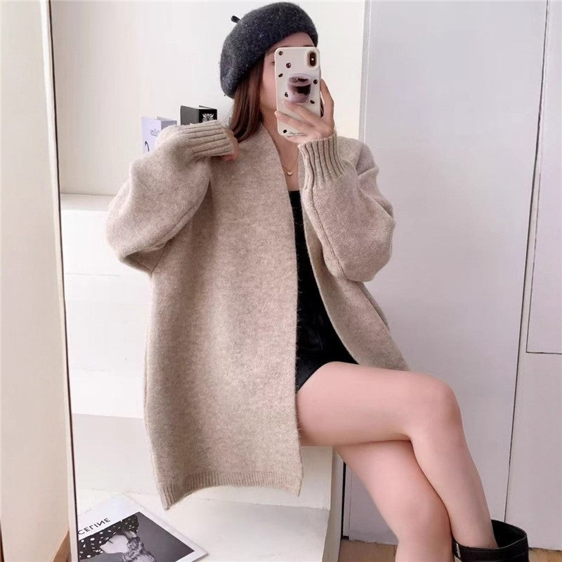 Bubble Sleeve Knit Cardigan