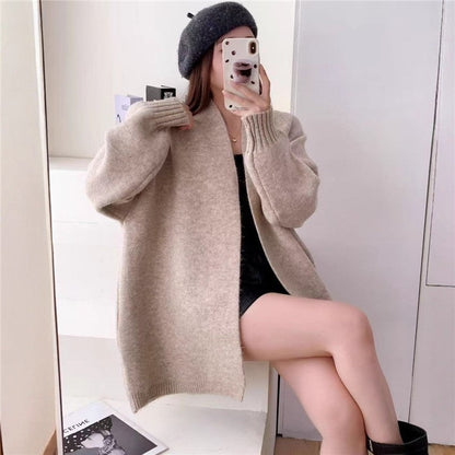 Bubble Sleeve Knit Cardigan