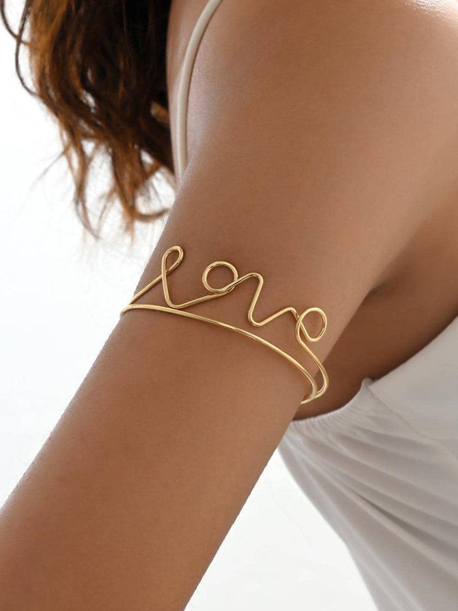 Letter LOVE Simple Arm Cuff