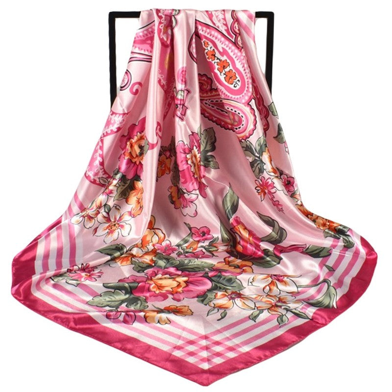 Vintage Botanical Floral Pattern Square Scarf