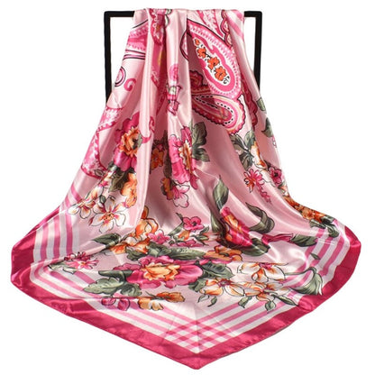 Vintage Botanical Floral Pattern Square Scarf