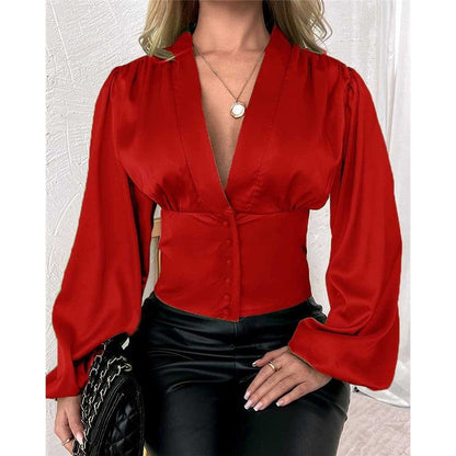 Solid Color Casual Loose Shirt