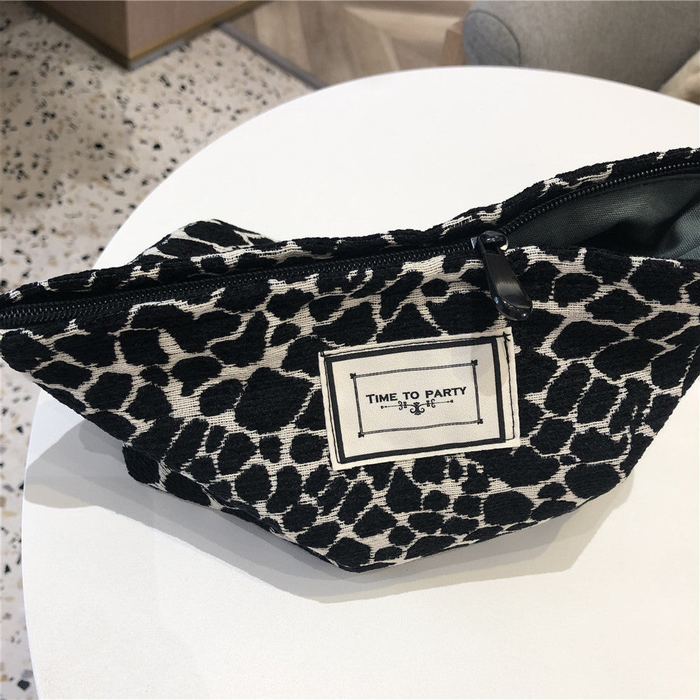 Leopard Print Large Capacity Makeup Bag