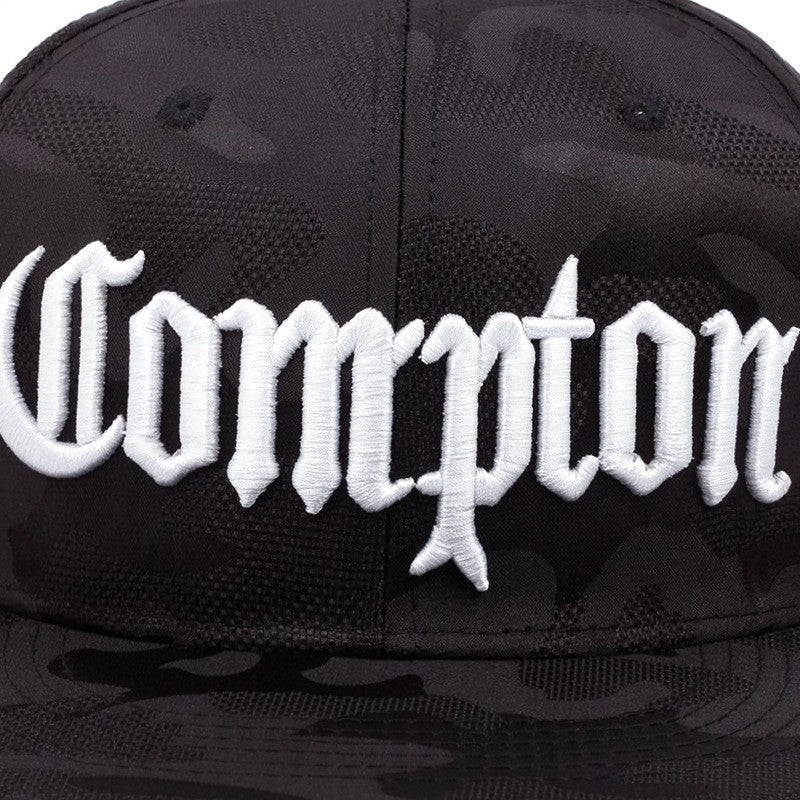 COMPTON Embroidered Flat Brim Baseball Cap Unisex Design