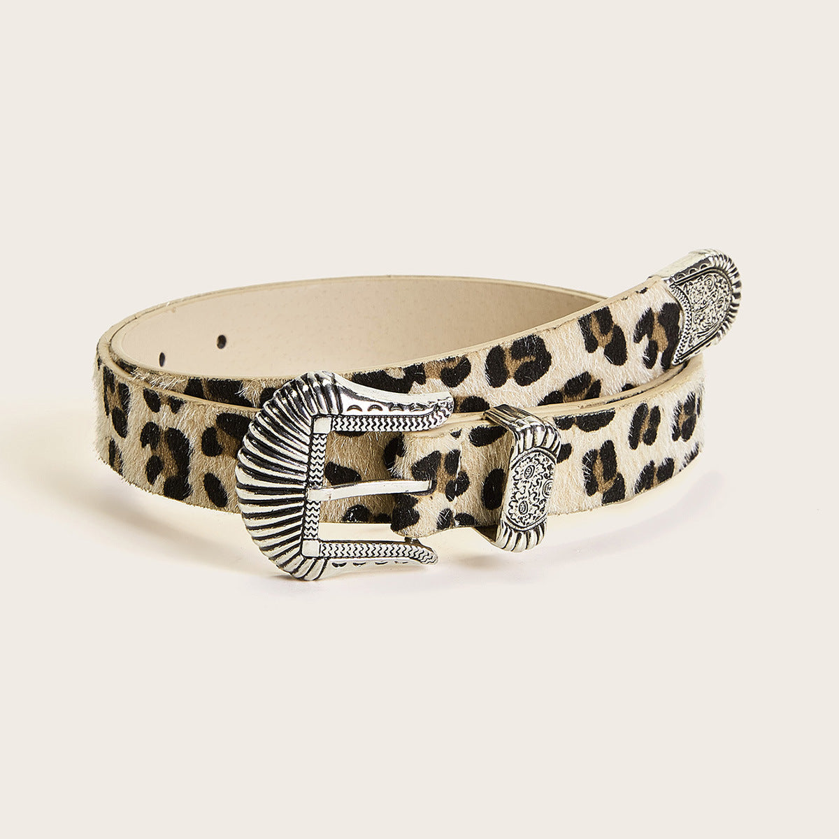 Leopard Print Vintage Punk Leather Belt
