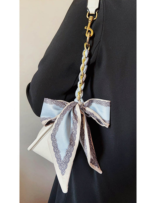 Elegant Satin Scarf Bow Bag Charms