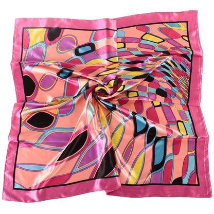 Satin Printed Square Head Scarf