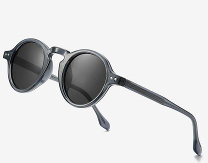 Retro Round Narrow Polarized Sunglasses