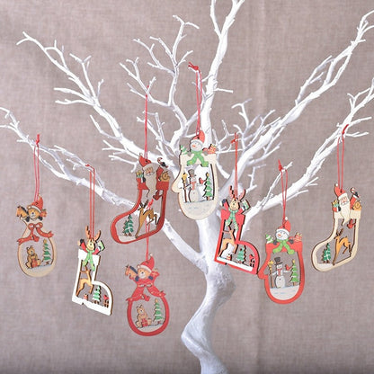 Christmas Wooden Candle Decorations