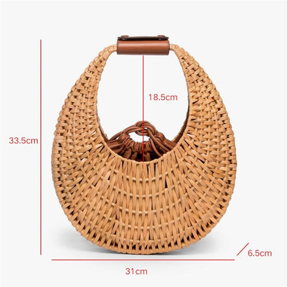 Durable Fashion Rattan Weaving Hand Bag