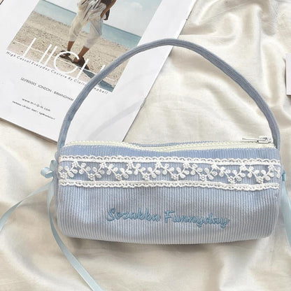 Minimalist Corduroy Makeup Pencil Pouch