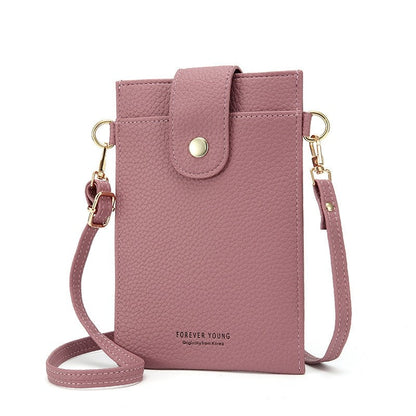 Solid Color Simple Crossbody Mobile Phone Bag