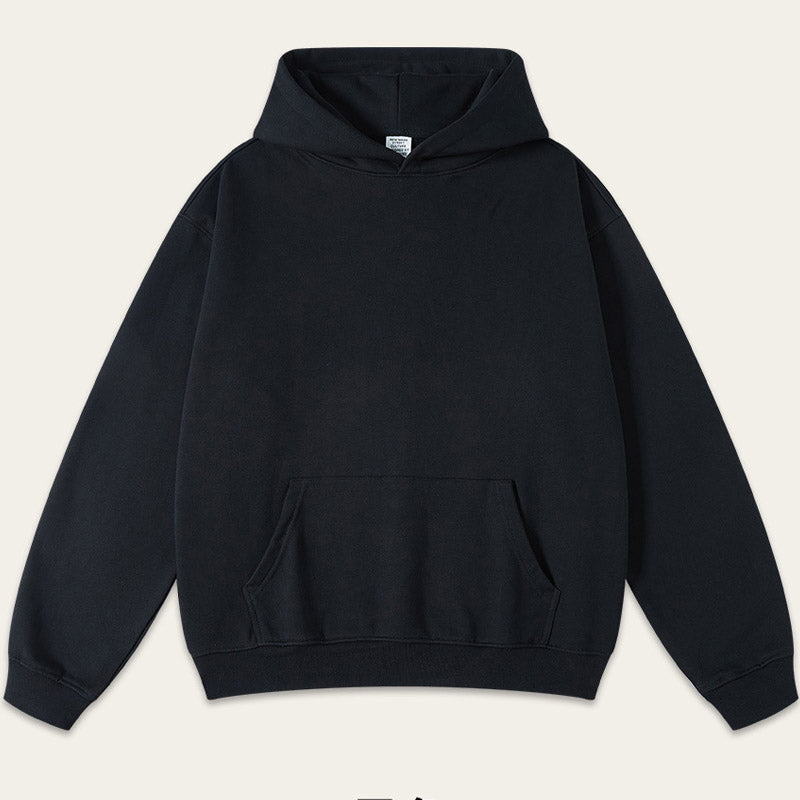 Solid Color Loose Long Sleeve Hoodie