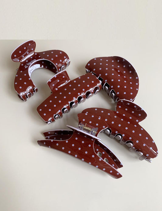 Minimalist Polka Dots Acrylic Hair Claw