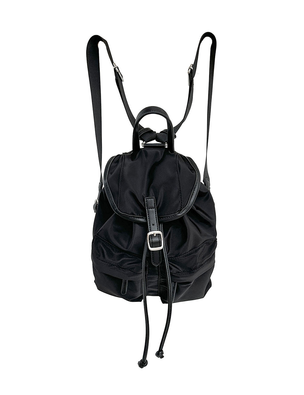 Solid Color Mini Nylon Drawstring Backpack