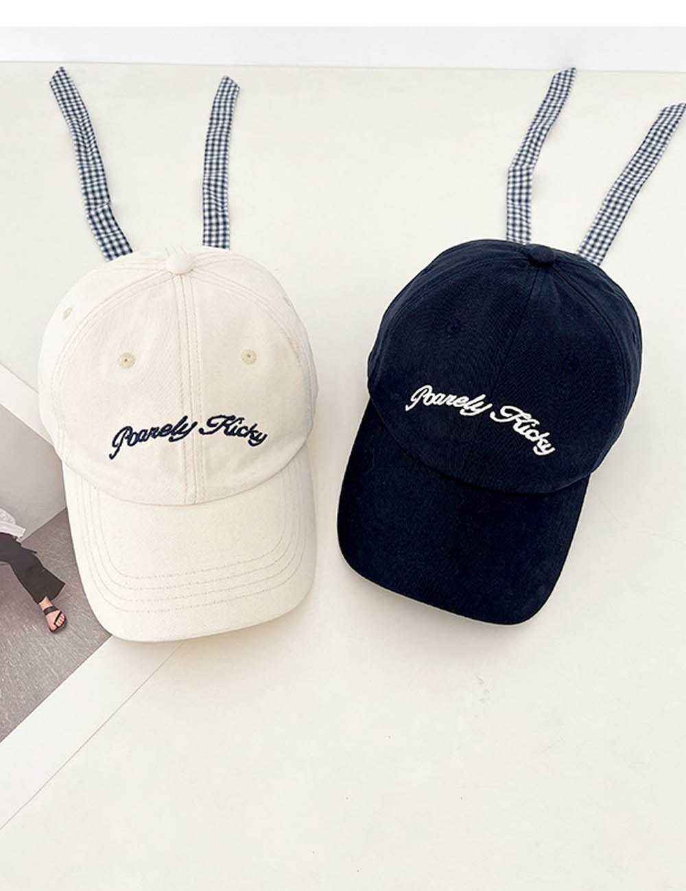 Vintage Embroidered Letter Bow-Tie Baseball Cap