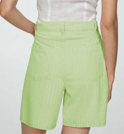 Striped High Waist Oversized Casual Shorts