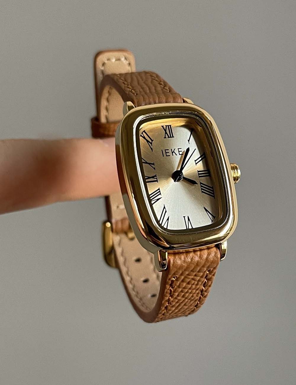 Elegant Roman Dial Small Rectangle Quartz Watch