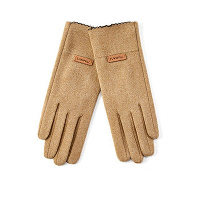 Solid Color Chamois Suede Windproof Gloves