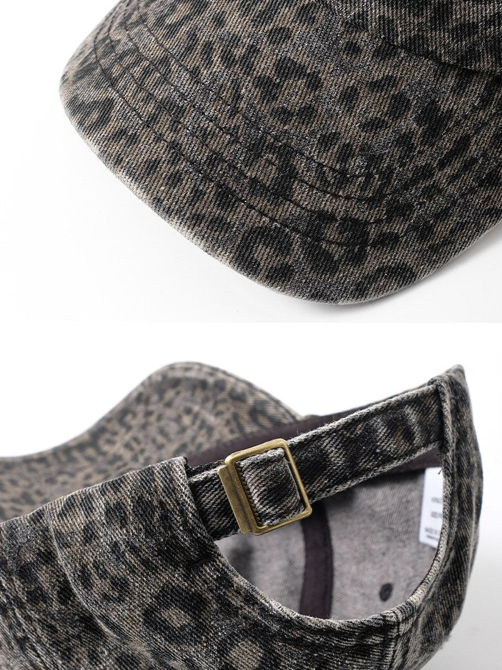 Leopard Print Street Casual Baseball Caps