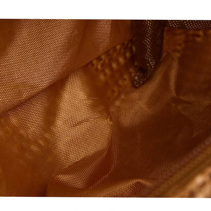 Solid Color Straw Weave Makeup Bag