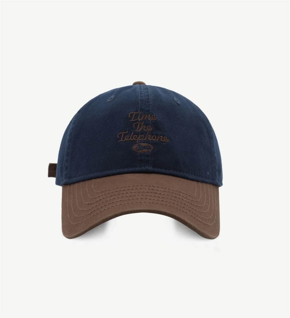 Contrast Color Embroidered Baseball Caps