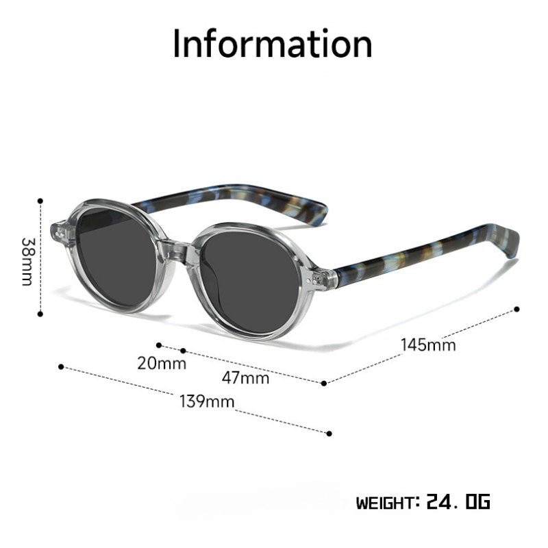 Classic Retro Oval Frame Sunglasses