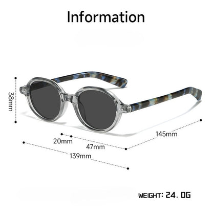 Classic Retro Oval Frame Sunglasses