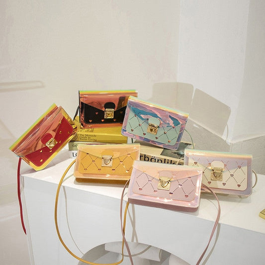 Fashion Contrast Crossbody Small Square Bag