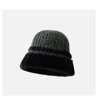 Colorful Striped Simple Plushed Bucket Hat