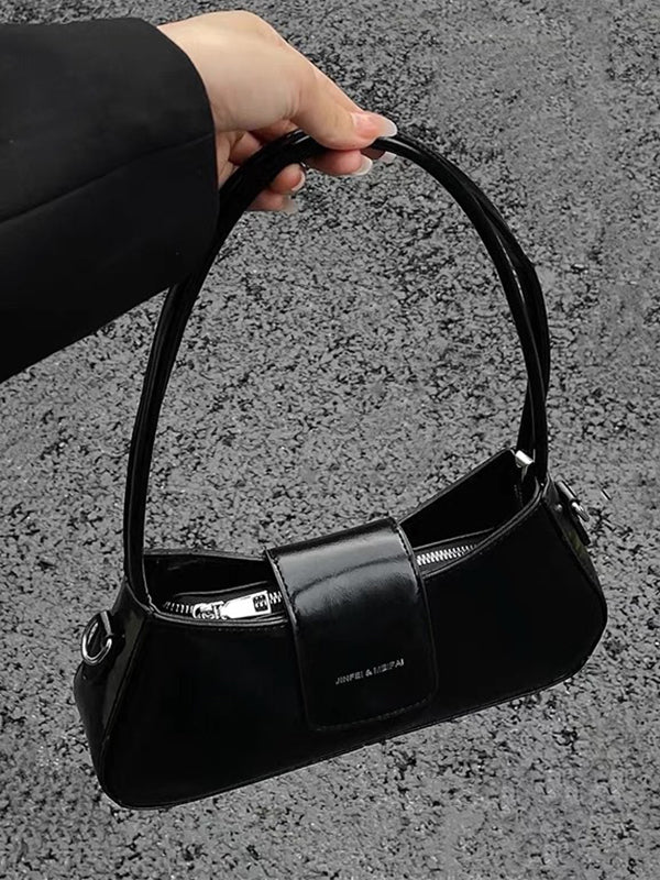 Geometric Split-Joint Zipper Bags Handbags