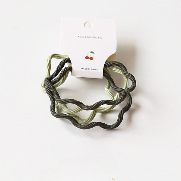 Candy Color Wave Simple Cute Hair Ties