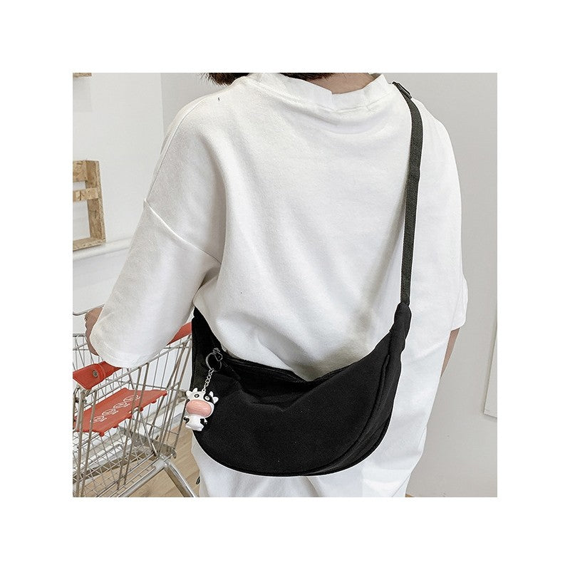 Cow Printed Crossbdody Dumpling Bag