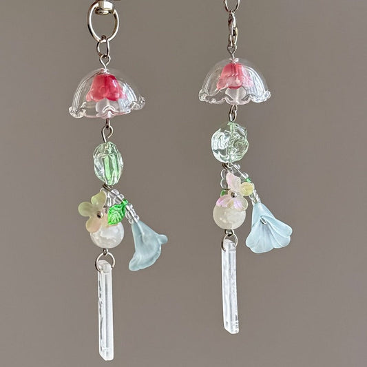Handmade Minimalist Wind Chime Keychain Bag Charm