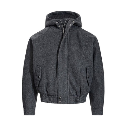 Minimalist Unisex Hooded Jacket Casual Outerwear