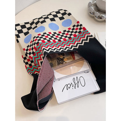 Checkerboard Striped Bags Handbags
