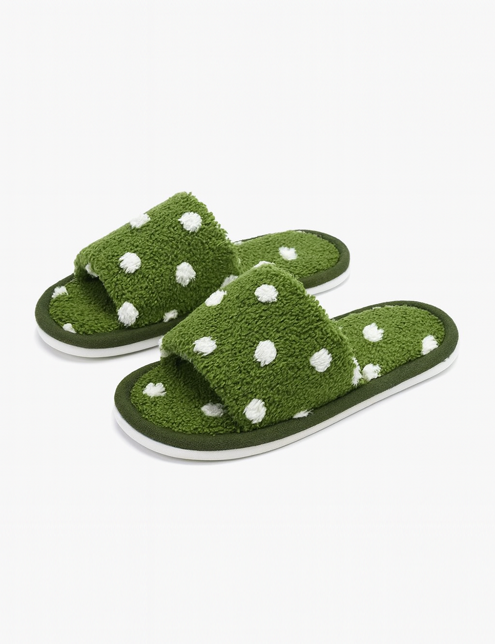 Cute Polka Dot Open Toe Soft Slippers
