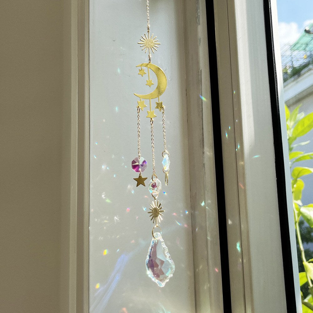 Star Moon Crystal Home Hangings