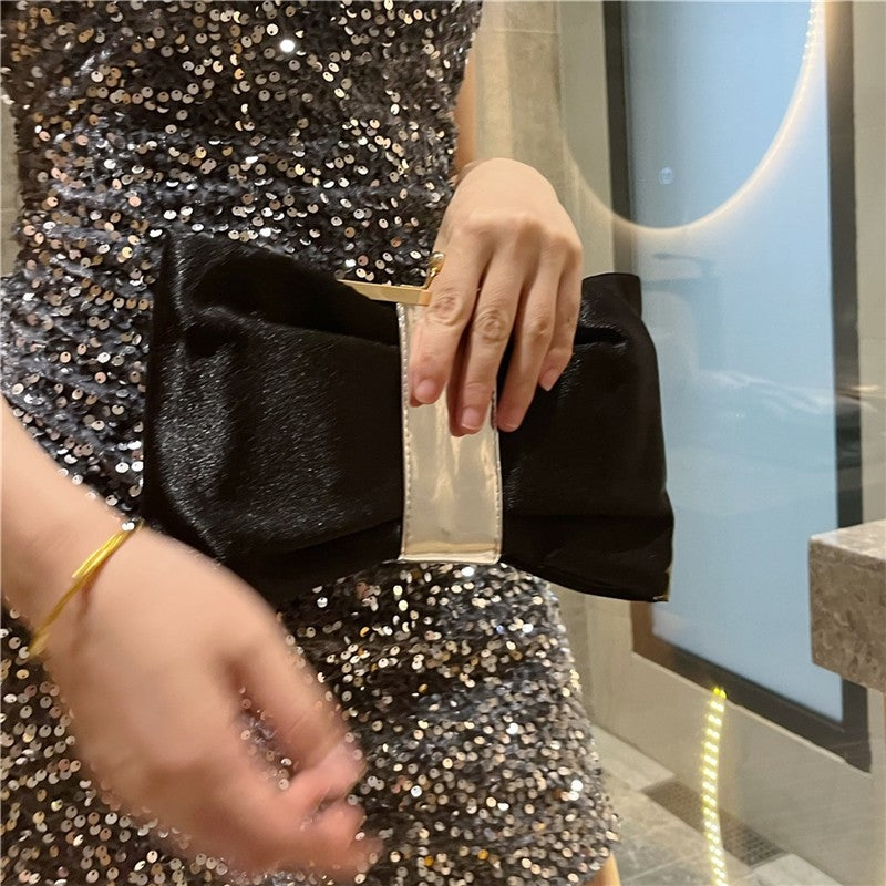 Rhinestone Bow Evening Clutch