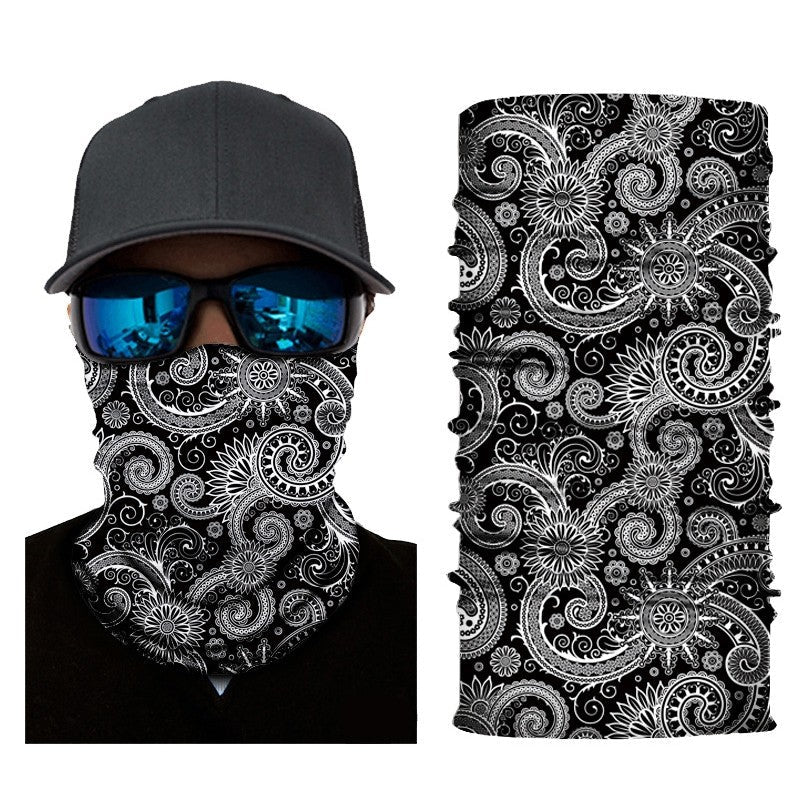 Motorcycle Paisley Print Multi-Ways Scarf