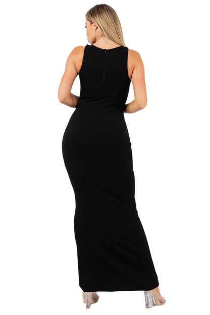 Seamless Crew Neck Shapewear Long Dress