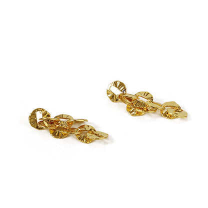 Trendy Retro Disc Drop Earrings Earrings