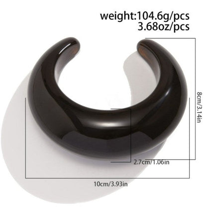 Layered Acrylic Resin Open Bracelets