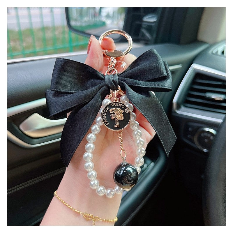 Fashion Bow Pearl Keychain Pendant